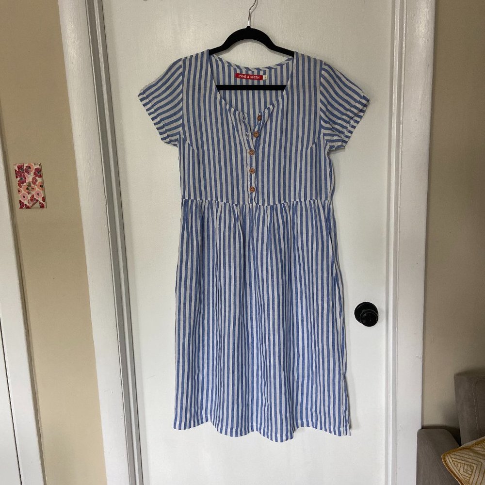 Pyne & Smith Striped Linen Dress